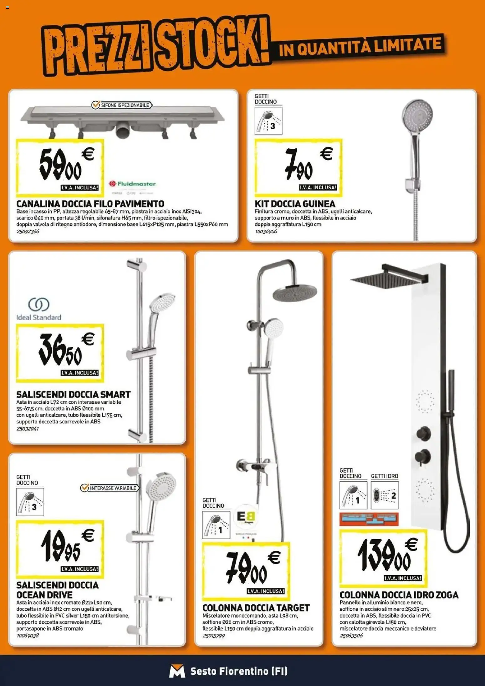 Anteprima dell'opuscolo TECNOMAT catalogo Sesto Fiorentino dal negozio TECNOMAT valido da 27/08/2026 - Doccia, Alluminio, Pavimento, Miscelatore, Tubo