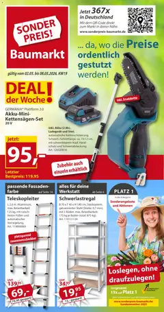 Vorschau von dem Prospekt des Geschäftes Sonderpreis Baumarkt, gültig ab dem 02.05.2026
