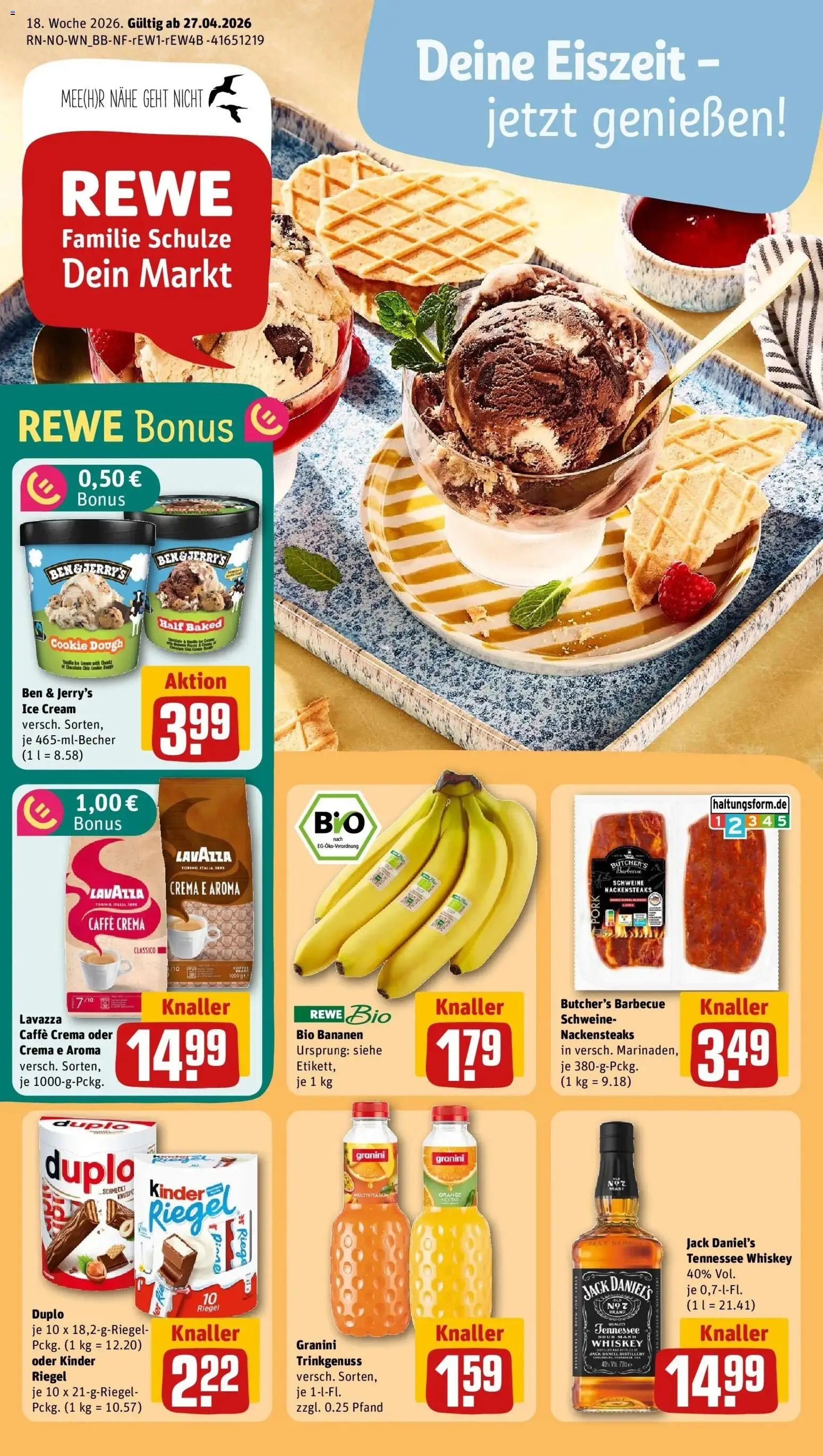 Vorschau von dem Prospekt des Geschäftes Rewe, gültig ab dem 27.04.2026