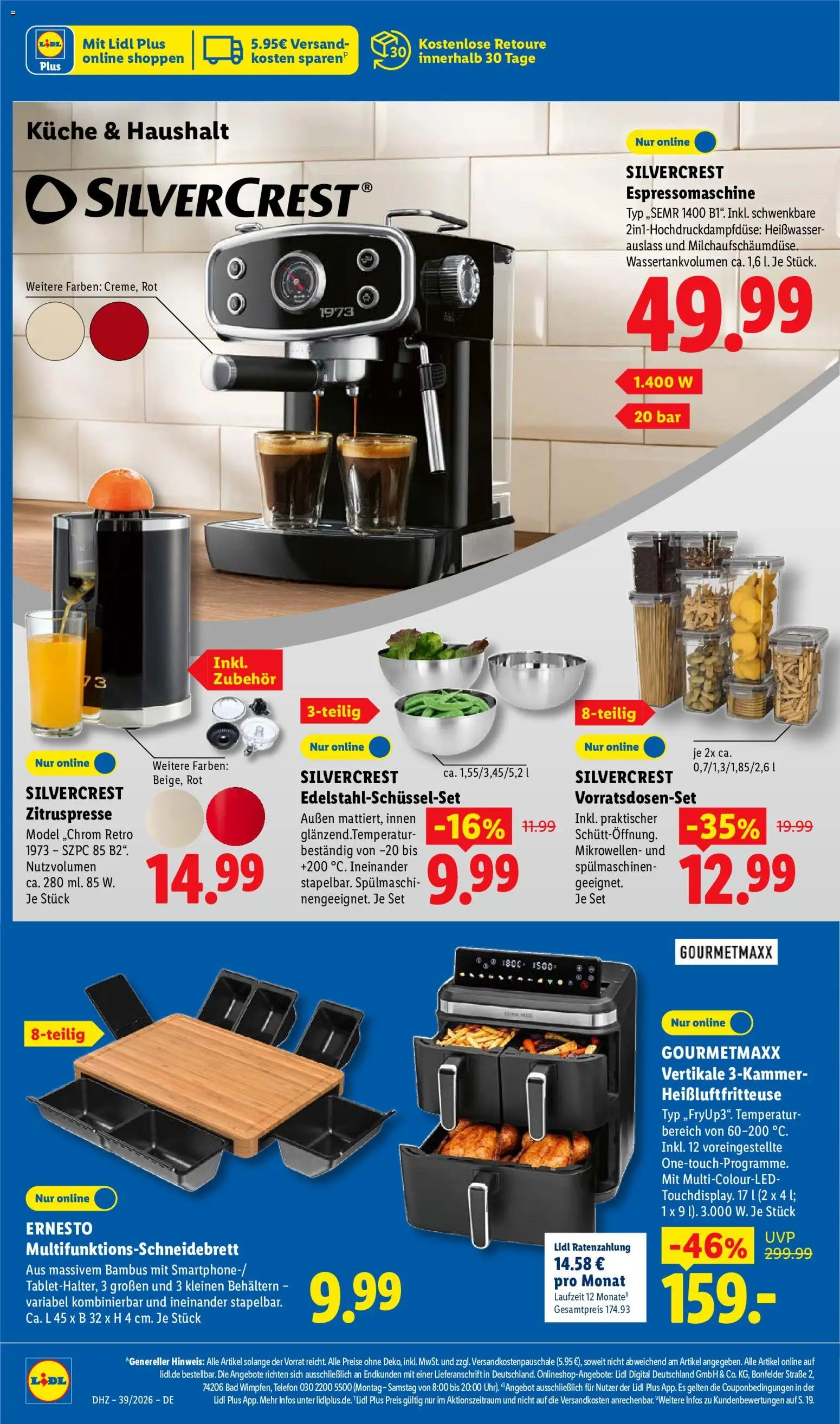 Vorschau von dem Prospekt des Geschäftes Lidl, gültig ab dem 21.09.2026 - Heißluftfritteuse, Telefon, Küche, Bad