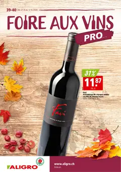 Vorschau des Merkblatts Aligro aktionen Vins Matran vom Shop Aligro gültig von 21.09.2026 bis 03.10.2026
