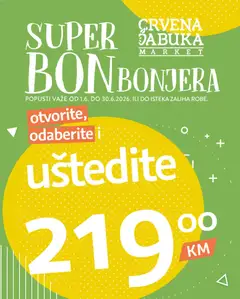 Pregled letka Crvena jabuka - Super BONbonjera trgovine Crvena jabuka vrijedi od 01.06.2026