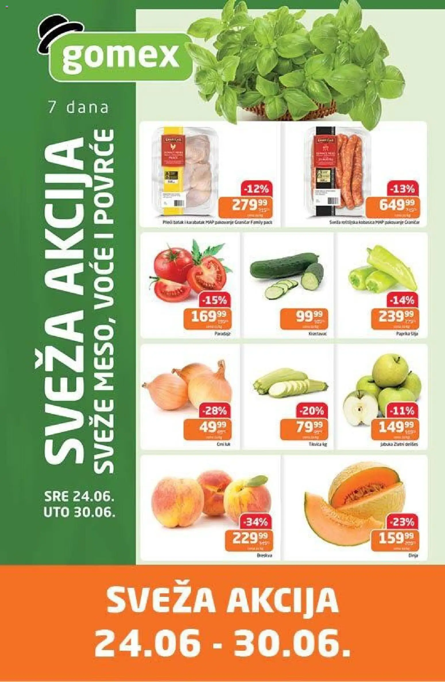 Pregled Gomex kataloga - važi od 24.06.2026 - Povrće, Voće