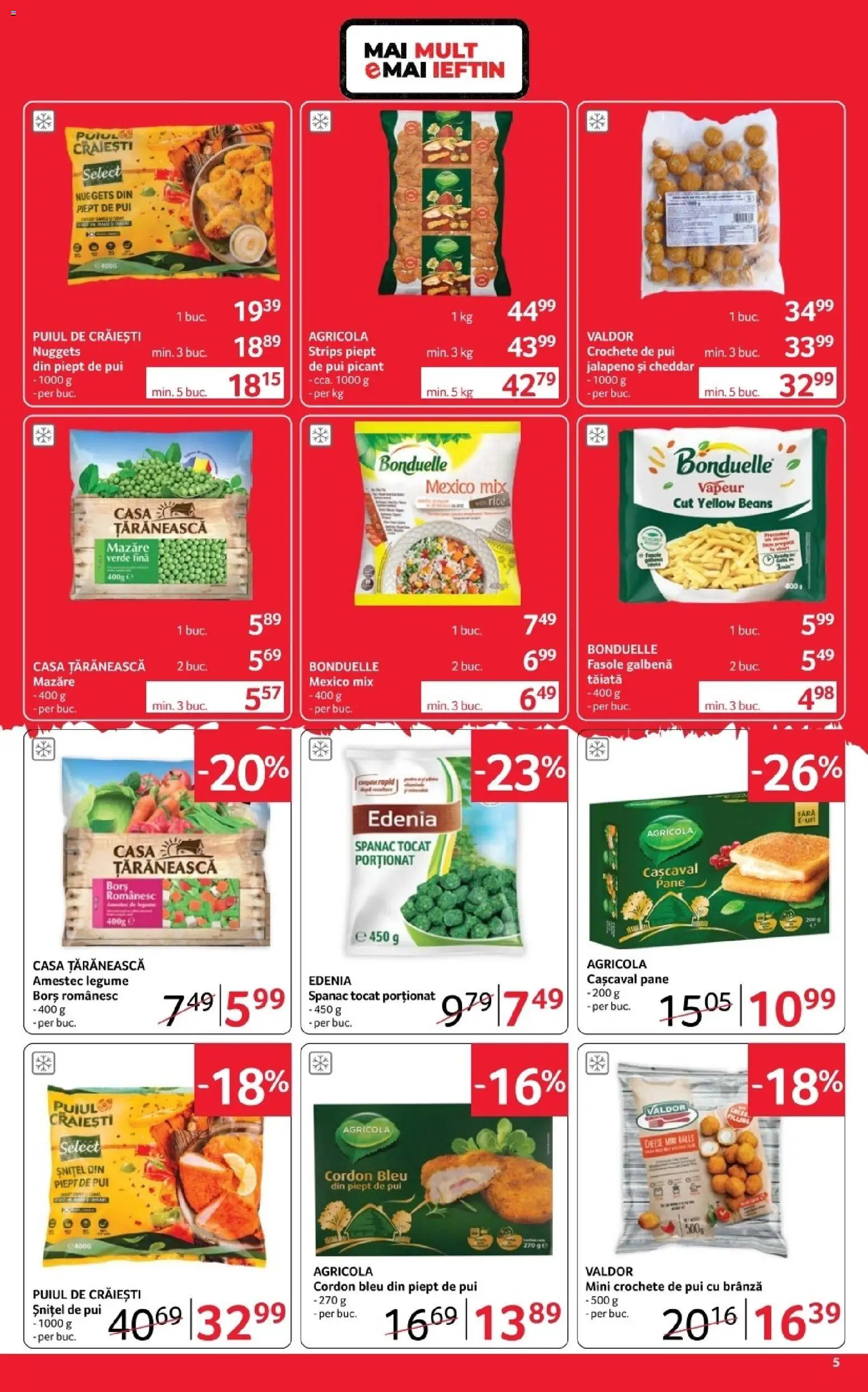 Previzualizarea de cataloage: Selgros Selgros Catalog Magazine Mici valabil de la 30.10.2026 - Spanac, Brânză, Legume, Pui, Cașcaval, Agricola, Amestec, Crochete