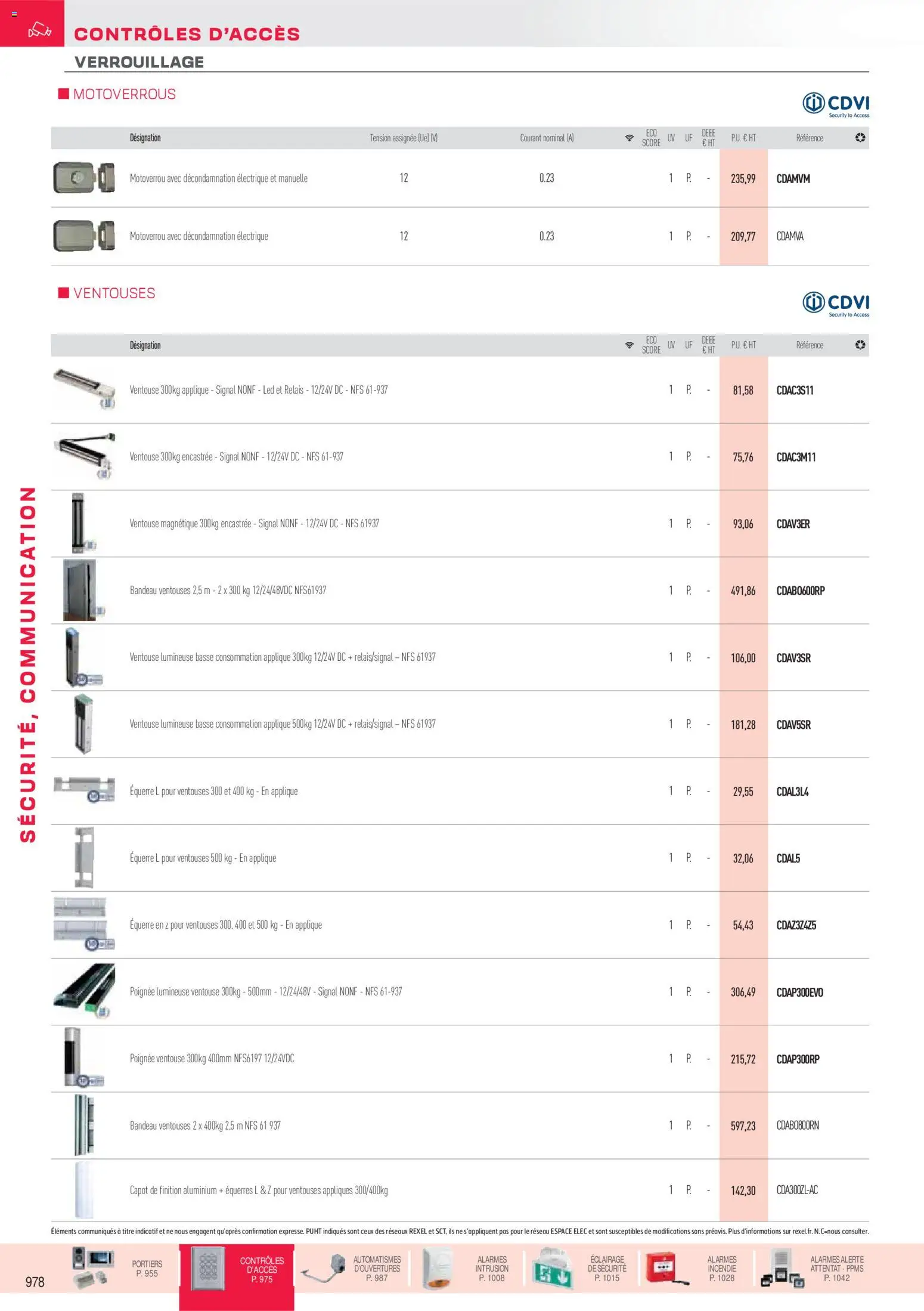 Prévisualisation de Brochure sécurité, communication du magasin Rexel formulaire valide 18/11/2025 - Ventouse, Éclairage