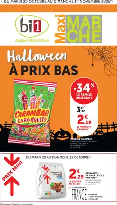 Prévisualisation de bi1 Catalogue halloween du magasin bi1 formulaire valide 20/10/2026