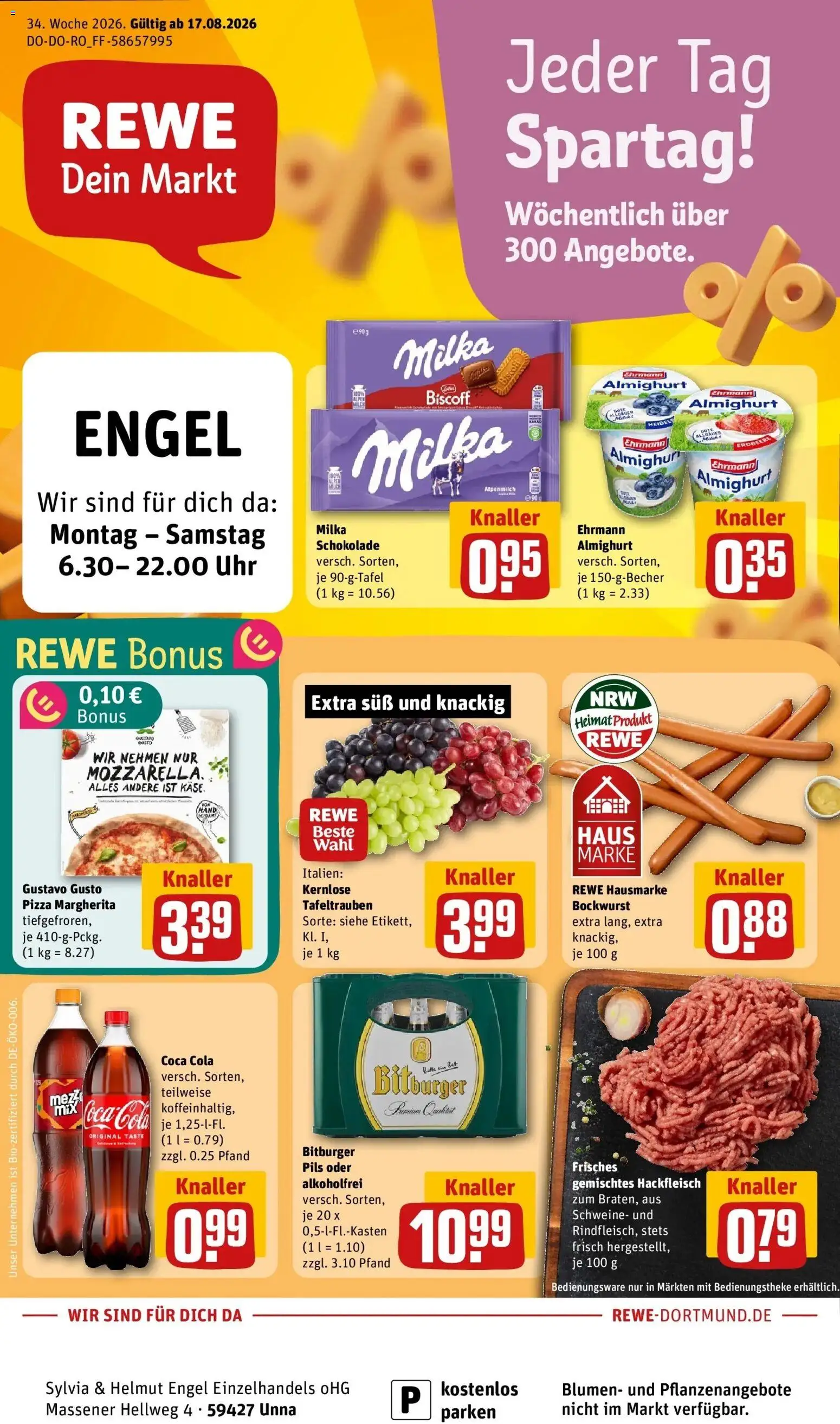Vorschau von dem Prospekt des Geschäftes Rewe, gültig ab dem 17.08.2026