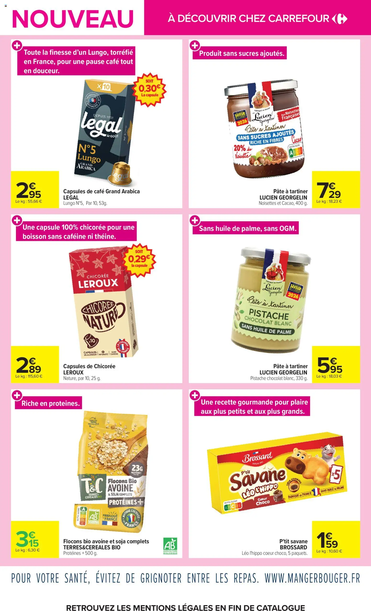 Prévisualisation de Carrefour Les nouveautés de novembre du magasin Carrefour formulaire valide 03/11/2026 - Café, Chocolat, Boisson, Noisette, Huile, Cacao, Flocons, Noisettes