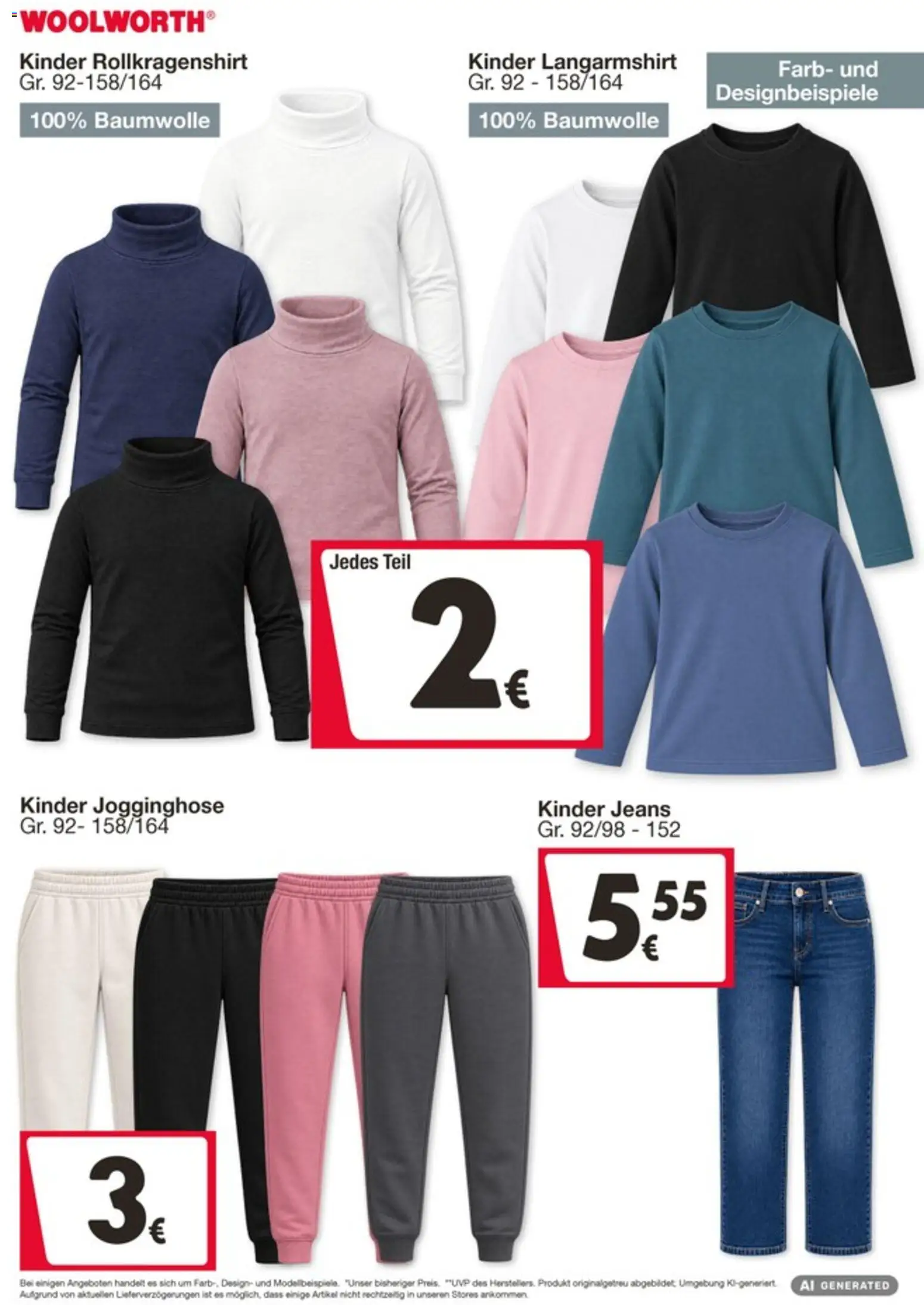 Vorschau von dem Prospekt des Geschäftes Woolworth, gültig ab dem 04.09.2026 - Jeans, Jogginghose, Langarmshirt