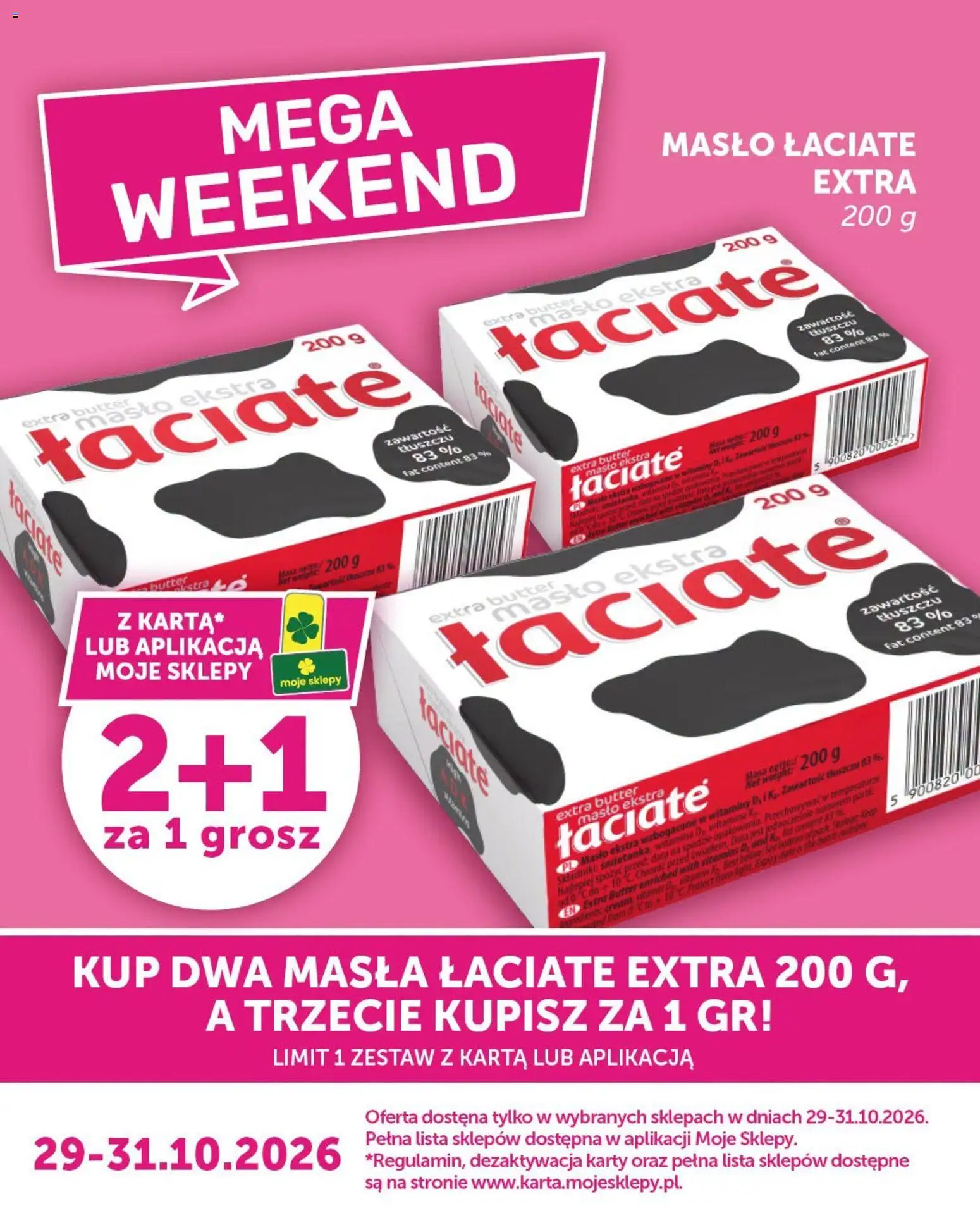 Pogląd gazetki "ABC gazetka - Mega weekend" ze sklepu ABC ważnej od 29.10.2026 - Masło, Karta, Masło łaciate