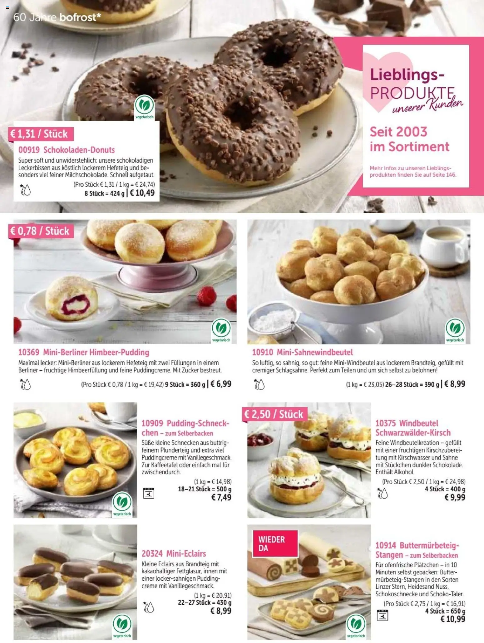 Vorschau von dem Prospekt des Geschäftes Bofrost, gültig ab dem 07.09.2026 - Butter, Berliner, Zucker, Sahne, Pudding, Creme, Ofenfrische