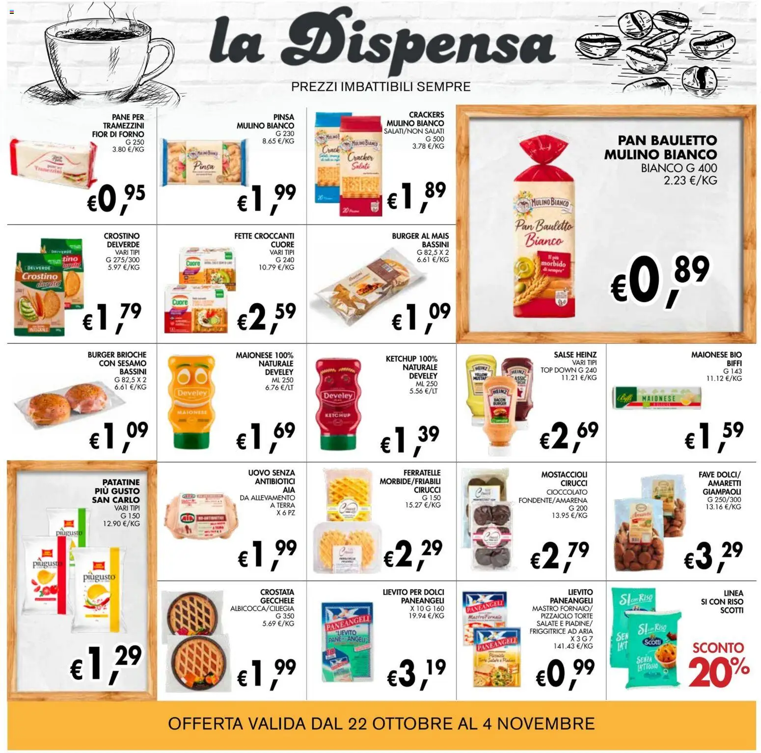 Anteprima dell'opuscolo Coal volantino èccoMi Teramo dal negozio Coal valido da 22/10/2026 - Pane, Dolci, Top, Cracker, Mais, Lievito, Friggitrice, Salse