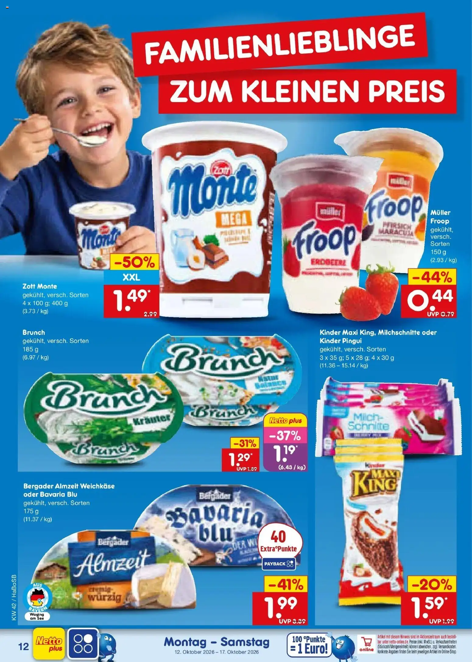 Vorschau von dem Prospekt des Geschäftes Netto Marken-Discount, gültig ab dem 12.10.2026 - Milch, Froop