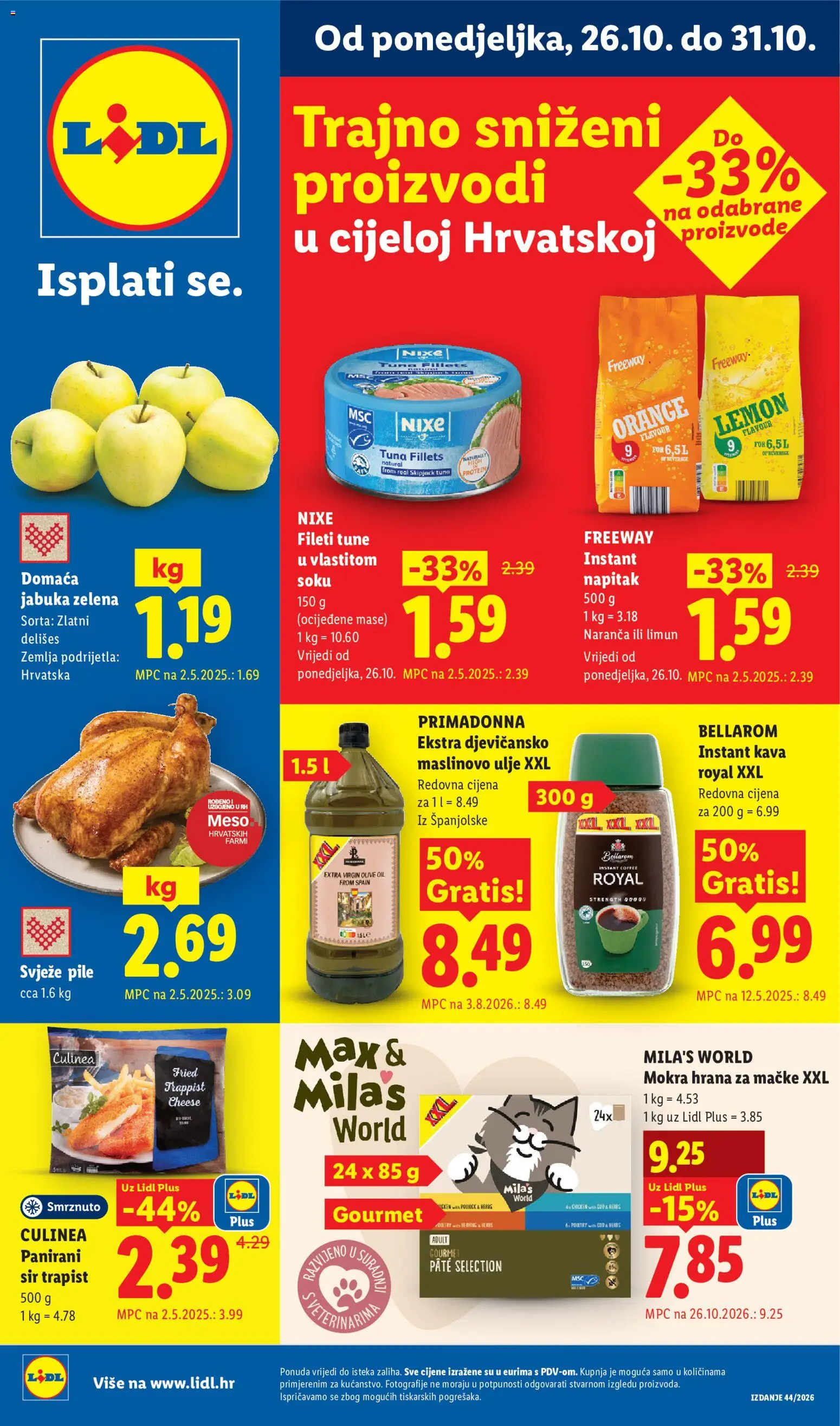 Pregled letka Lidl Katalog trgovine Lidl vrijedi od 26.10.2026