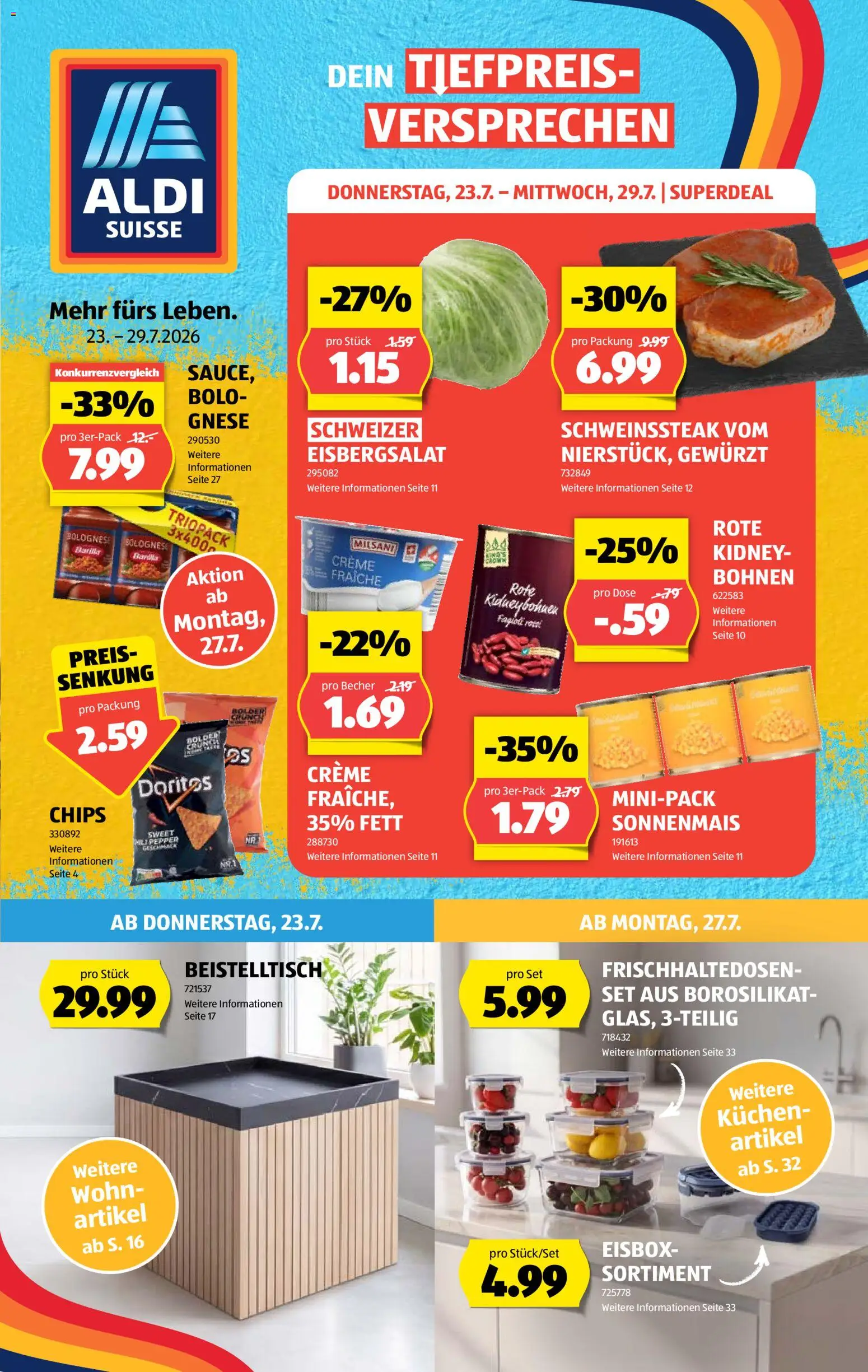 Vorschau des Merkblatts Aldi aktionen vom Shop Aldi gültig von 23.07.2026 bis 29.07.2026
