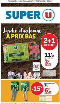 Prévisualisation de Super U - Jardin d'automne à prix bas du magasin Super U formulaire valide 15/09/2026