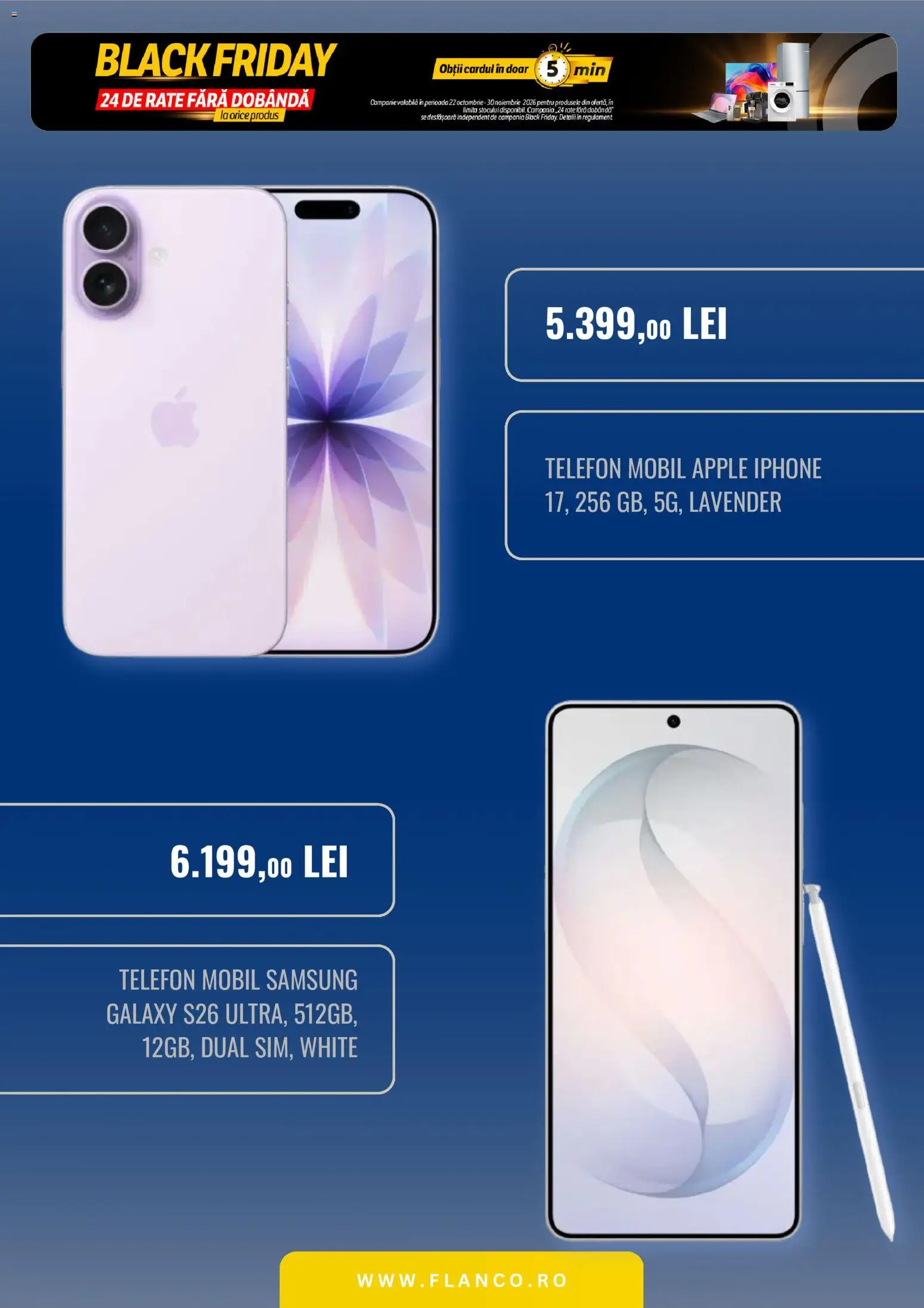 Previzualizarea de cataloage: Flanco Flanco Black Friday valabil de la 22.10.2026 - Telefon, Apple, Black