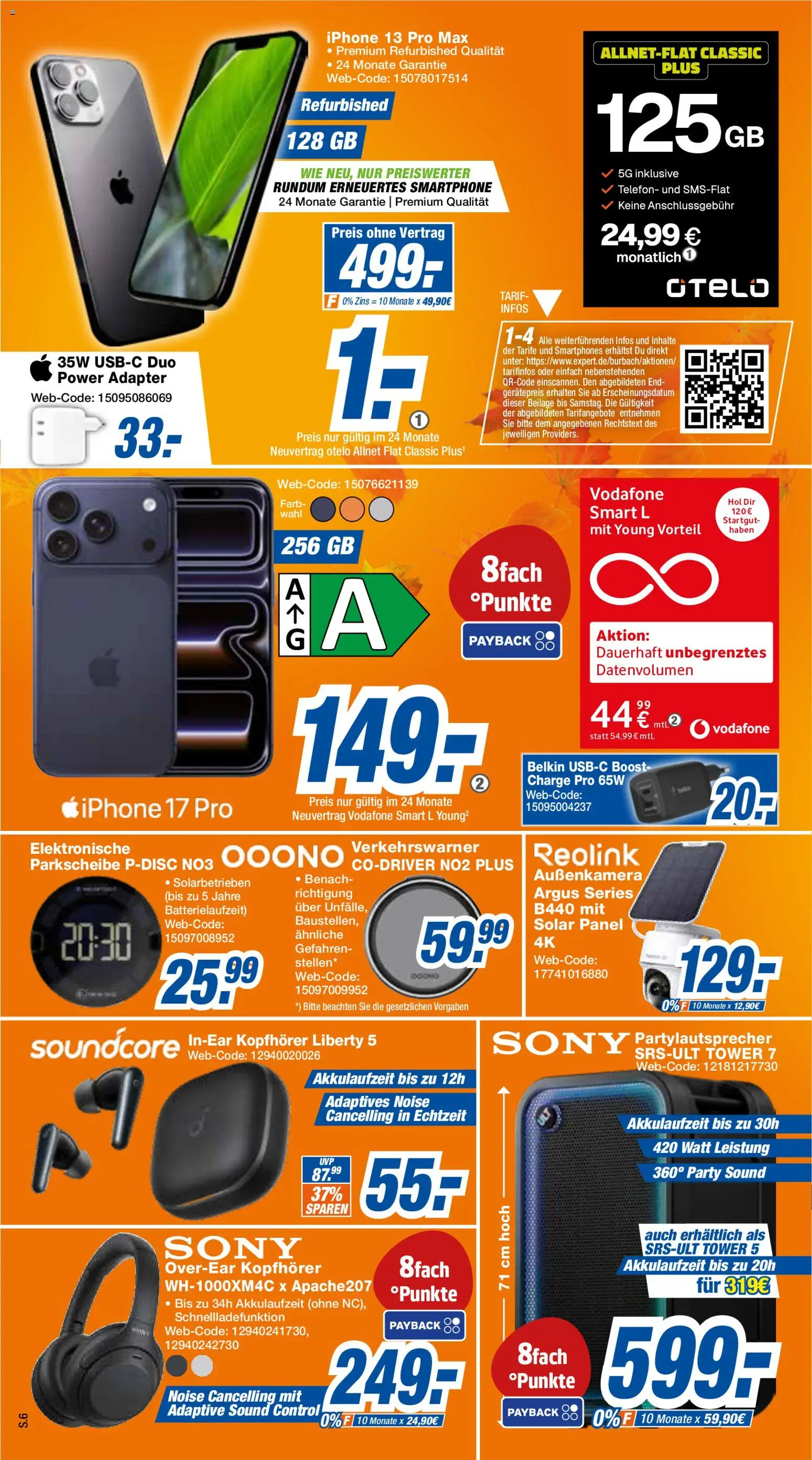 Vorschau von dem Prospekt des Geschäftes Expert, gültig ab dem 26.10.2026 - Iphone, Telefon, Smartphones, Sony, Kopfhörer, Adapter, Smartphone
