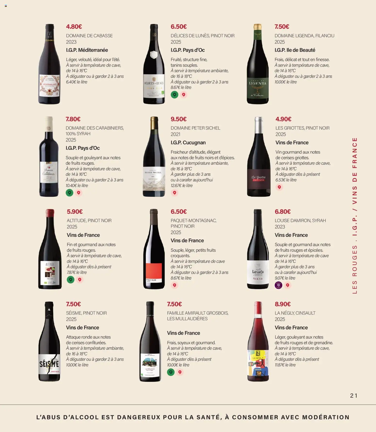 Prévisualisation de Monoprix - Guide foire aux vins du magasin Monoprix formulaire valide 11/09/2026 - Fruits, Vin, Cerises, Pinot noir
