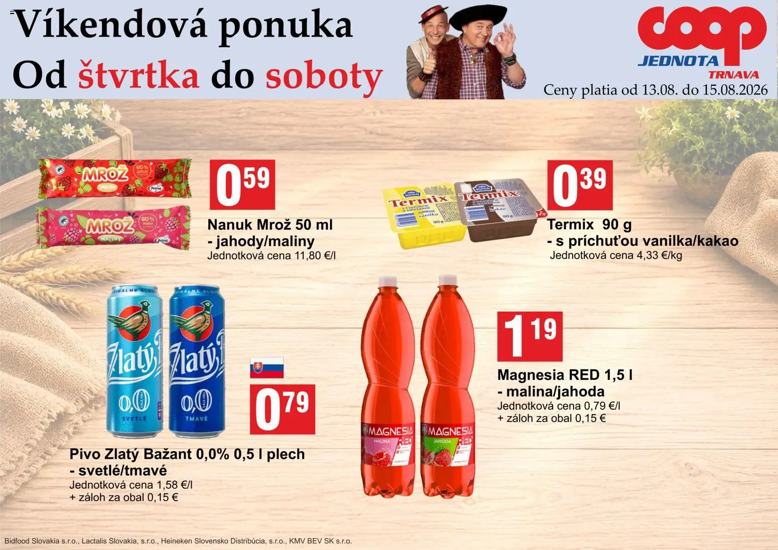Náhľad COOP Jednota letáku platného od 13.08.2026