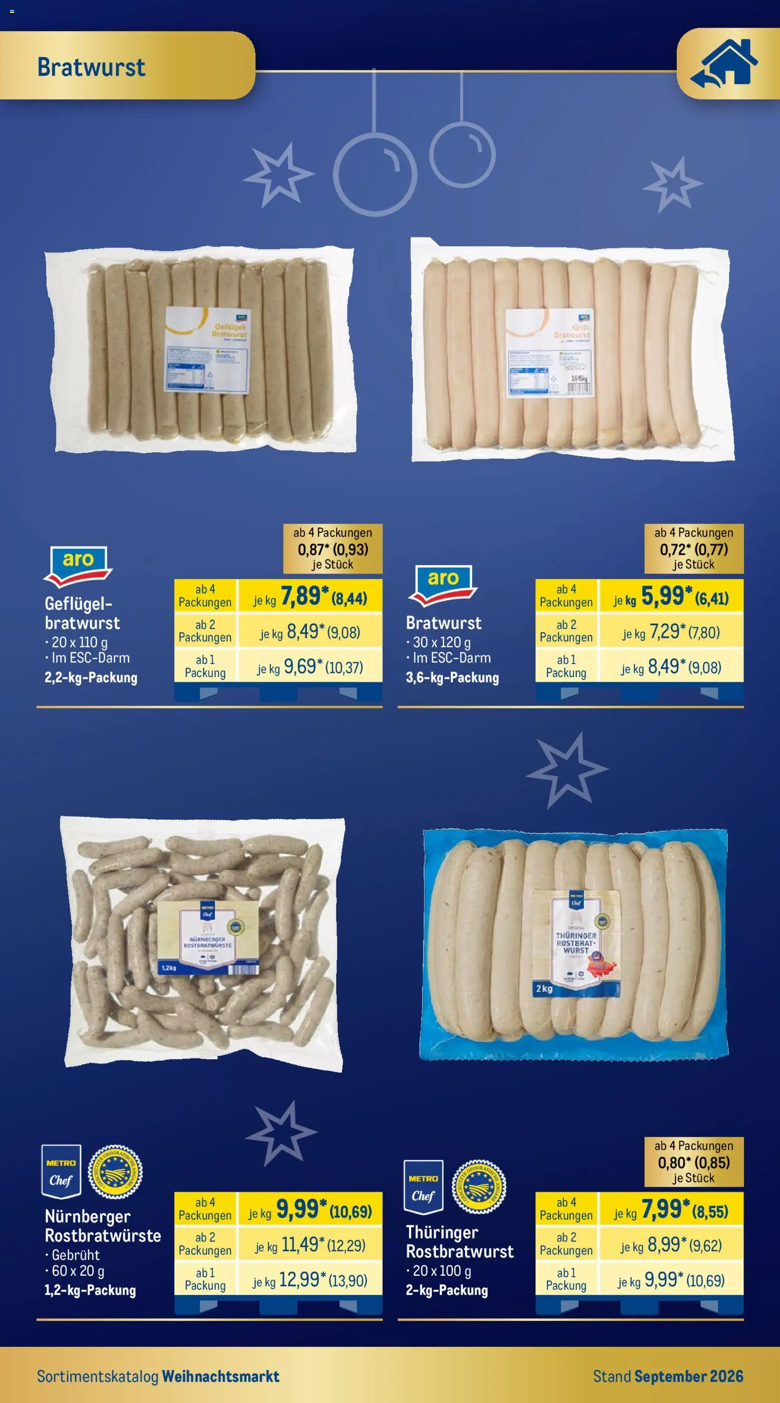 Vorschau von dem Prospekt des Geschäftes Metro, gültig ab dem 01.09.2026 - Wurst, Grill, Bratwurst