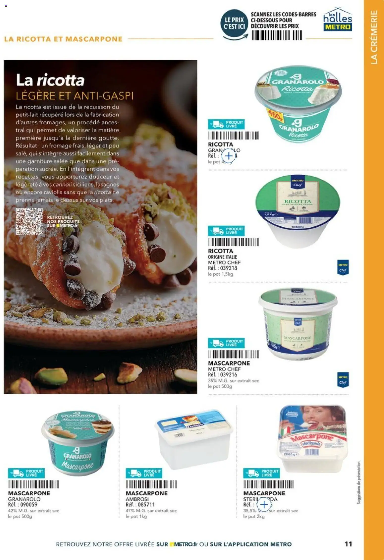 Prévisualisation de METRO - Guide Italie du magasin METRO formulaire valide 28/05/2026 - Lasagnes, Fromage, Livre, Mascarpone, Ricotta, Raviolis