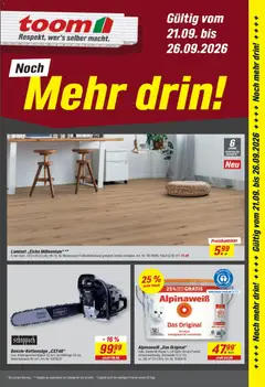 Vorschau von dem Prospekt des Geschäftes Toom Baumarkt, gültig ab dem 21.09.2026