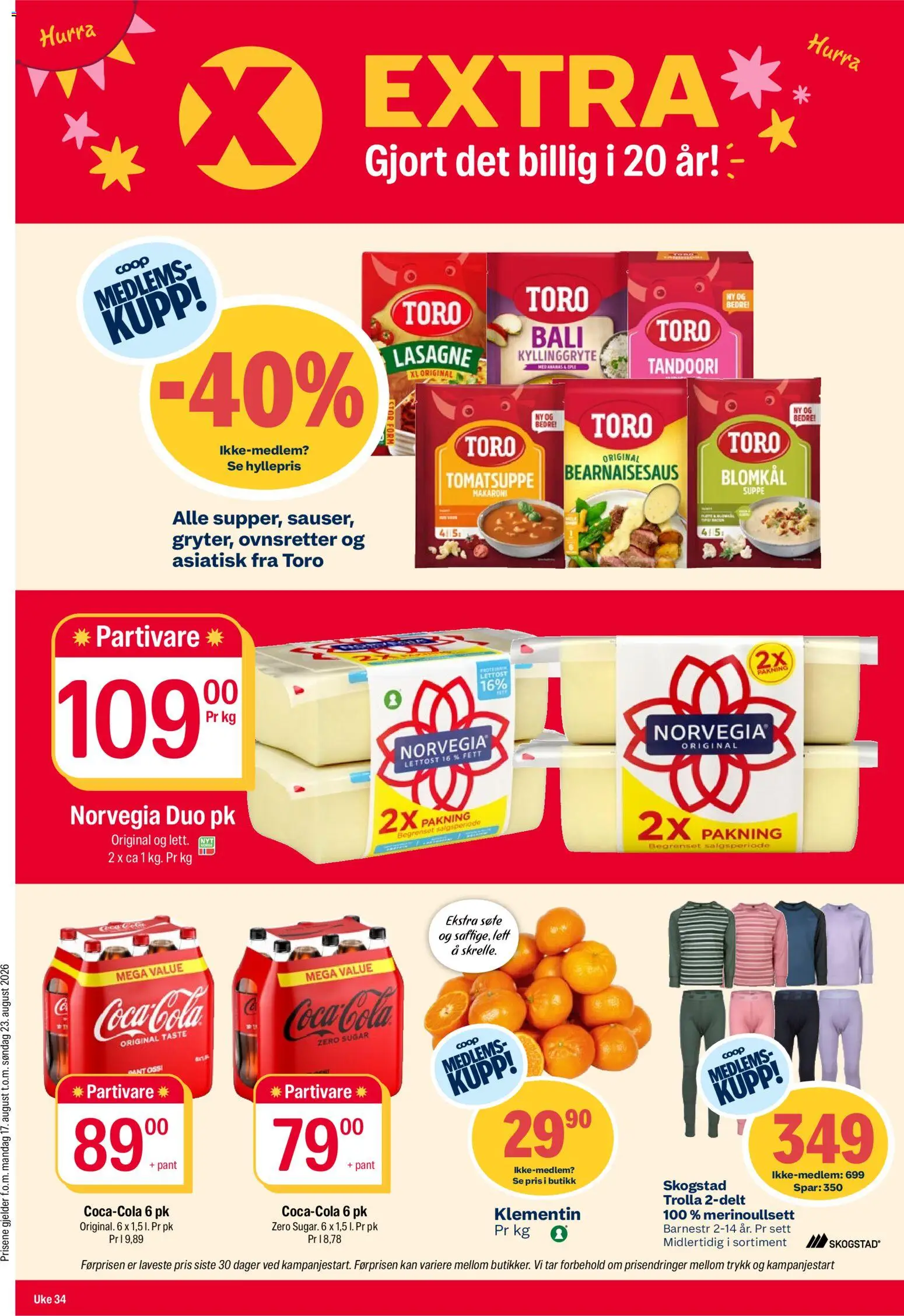 Forhåndsvis Coop Extra kundeavis fra butikk Coop Extra gyldig fra 17/08/2026