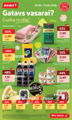 Skatīt Rimi akciju bukletu, derīgs no 09.06.2026.