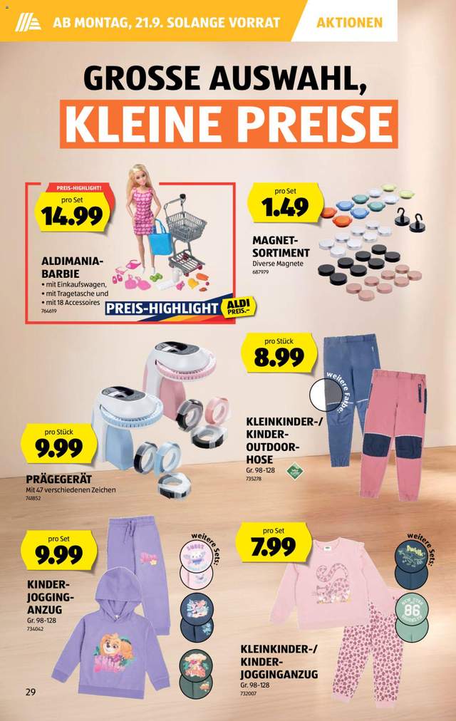 Neue Aldi Aktionen ab 17.09.