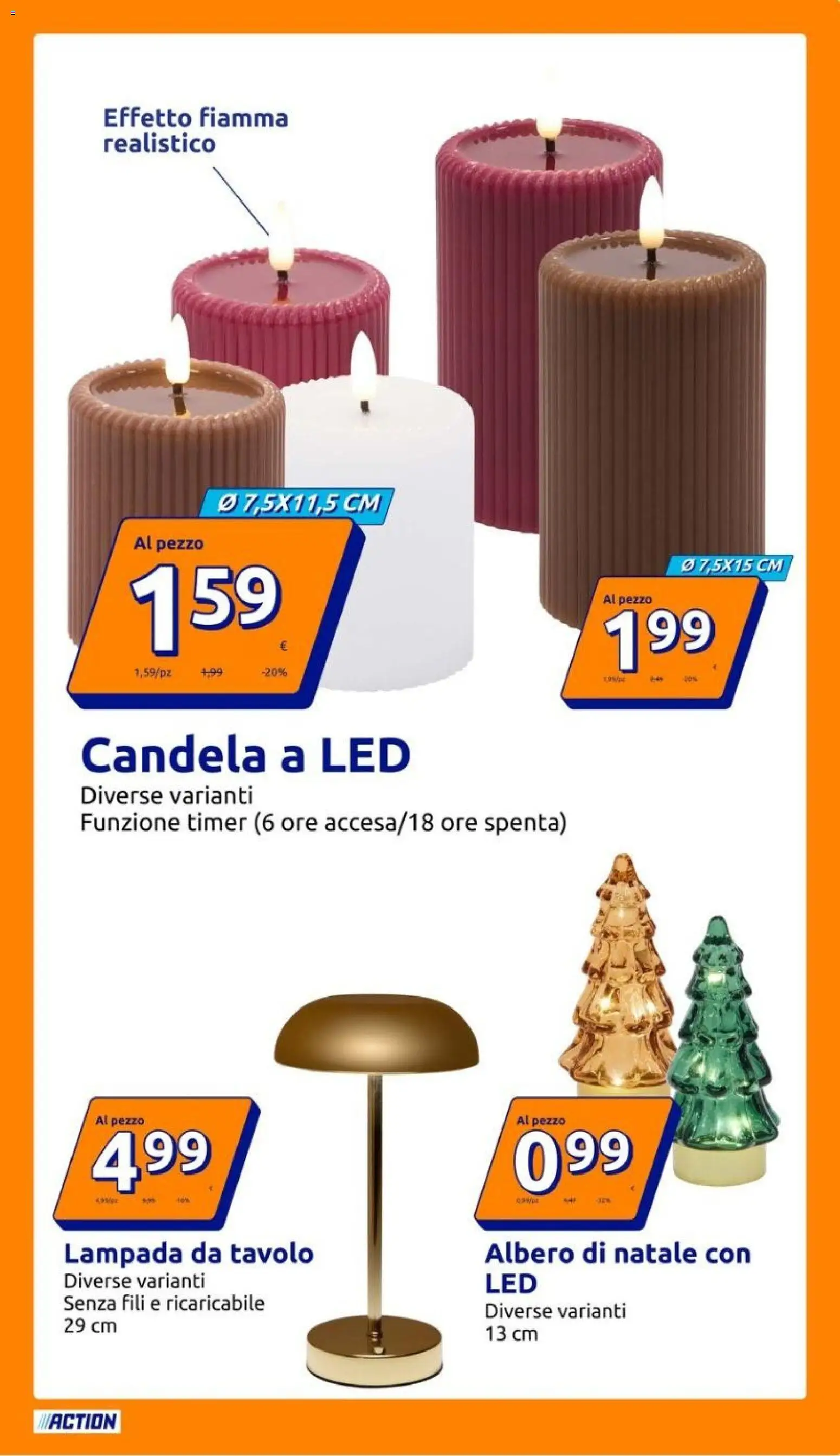 Anteprima dell'opuscolo Action volantino dal negozio Action valido da 21/10/2026 - Albero di natale, Candela, Lampada da tavolo, Tavolo, Lampada
