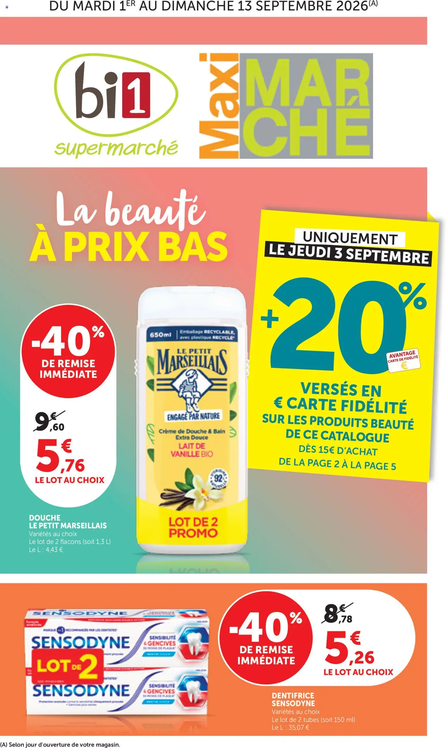 Prévisualisation de bi1 Maxi la beauté à prix bas du magasin bi1 formulaire valide 01/09/2026