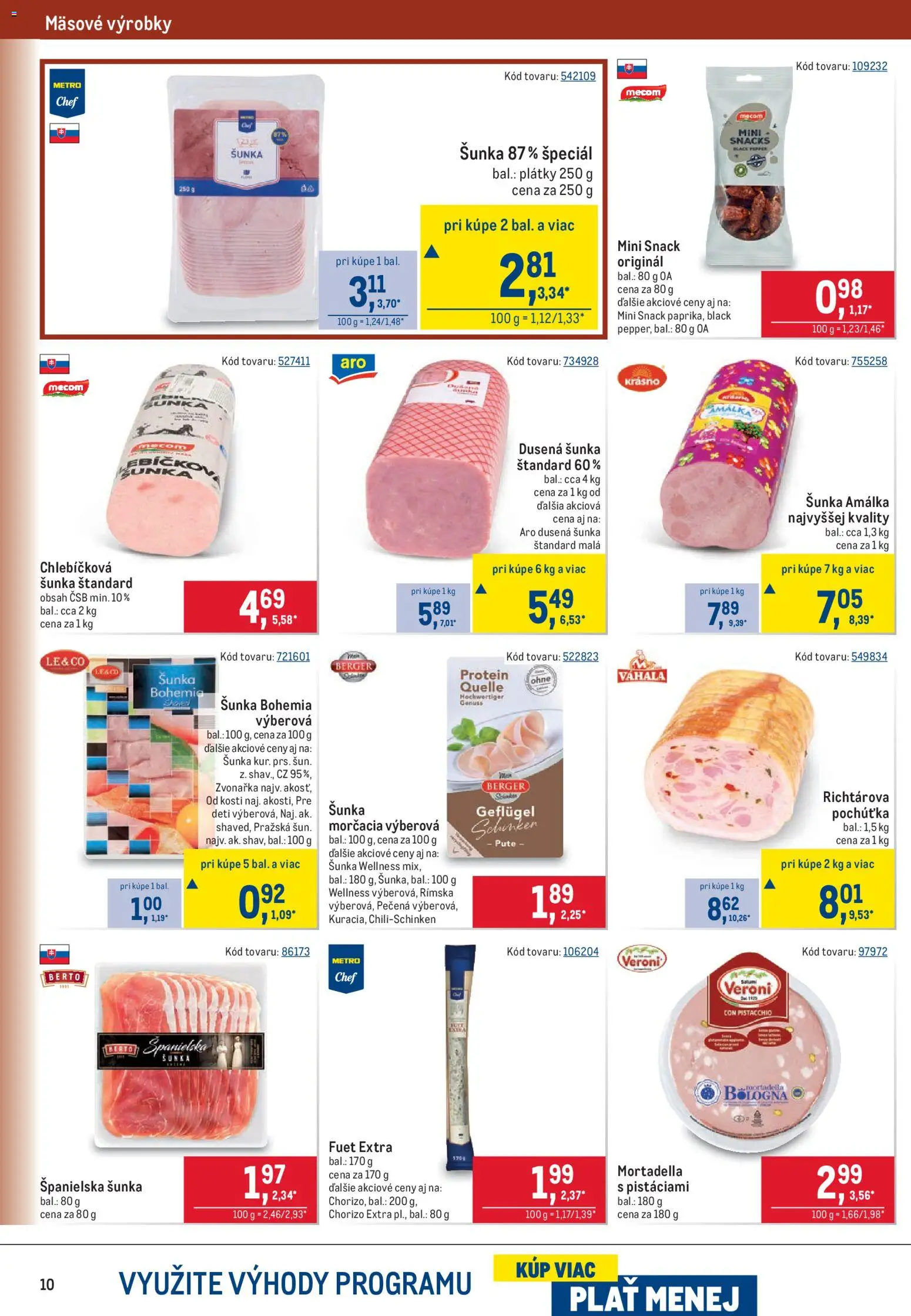 Náhľad Metro letáku platného od 21.10.2026 - Protein, Šunka