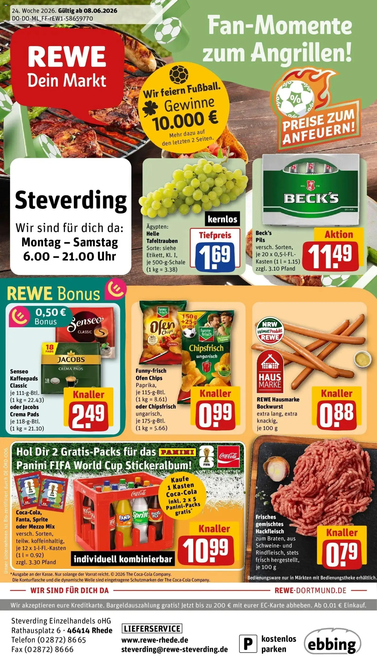 Vorschau von dem Prospekt des Geschäftes Rewe, gültig ab dem 08.06.2026
