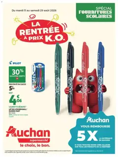 Prévisualisation de Auchan Rentrée scolaire supers du magasin Auchan formulaire valide 11/08/2026