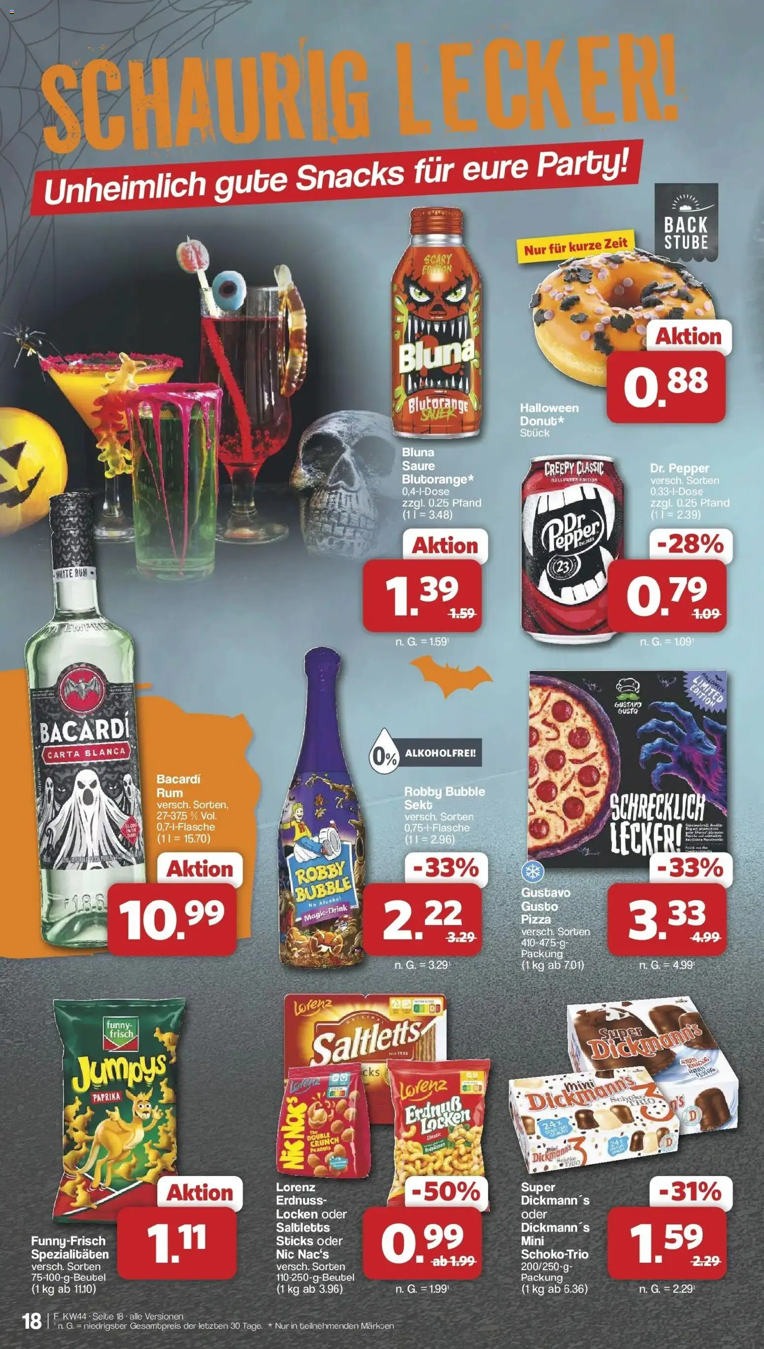 Vorschau von dem Prospekt des Geschäftes Famila Nordwest, gültig ab dem 26.10.2026 - Pizza, Bacardi, Paprika, Rum, Gustavo gusto, Funny frisch, Spezialitäten