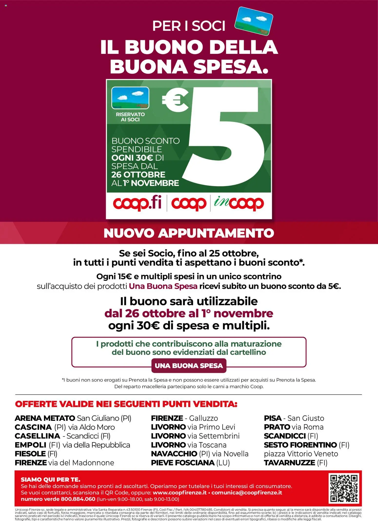 Anteprima dell'opuscolo COOP volantino Firenze dal negozio COOP valido da 29/10/2026