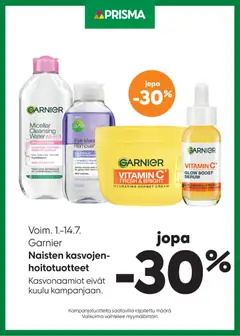 Kaupan Prisma Prisma tarjoukset Garnier esikatselu, voimassa 01/07/2026