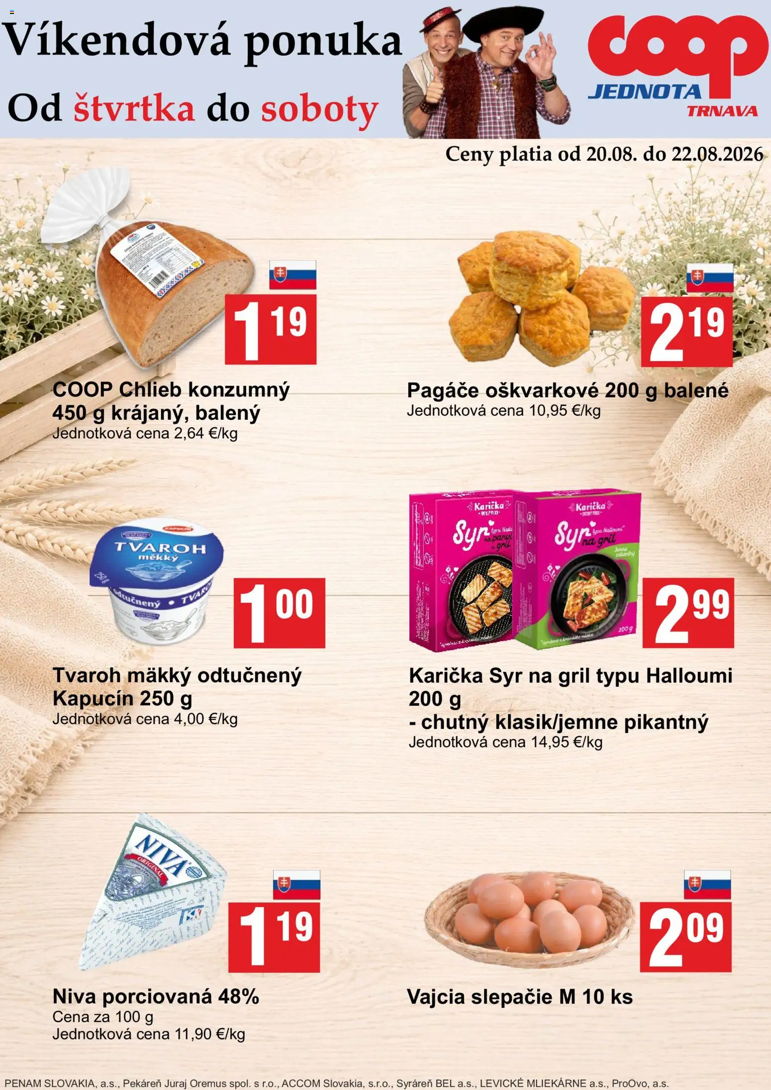 Náhľad COOP Jednota letáku platného od 20.08.2026