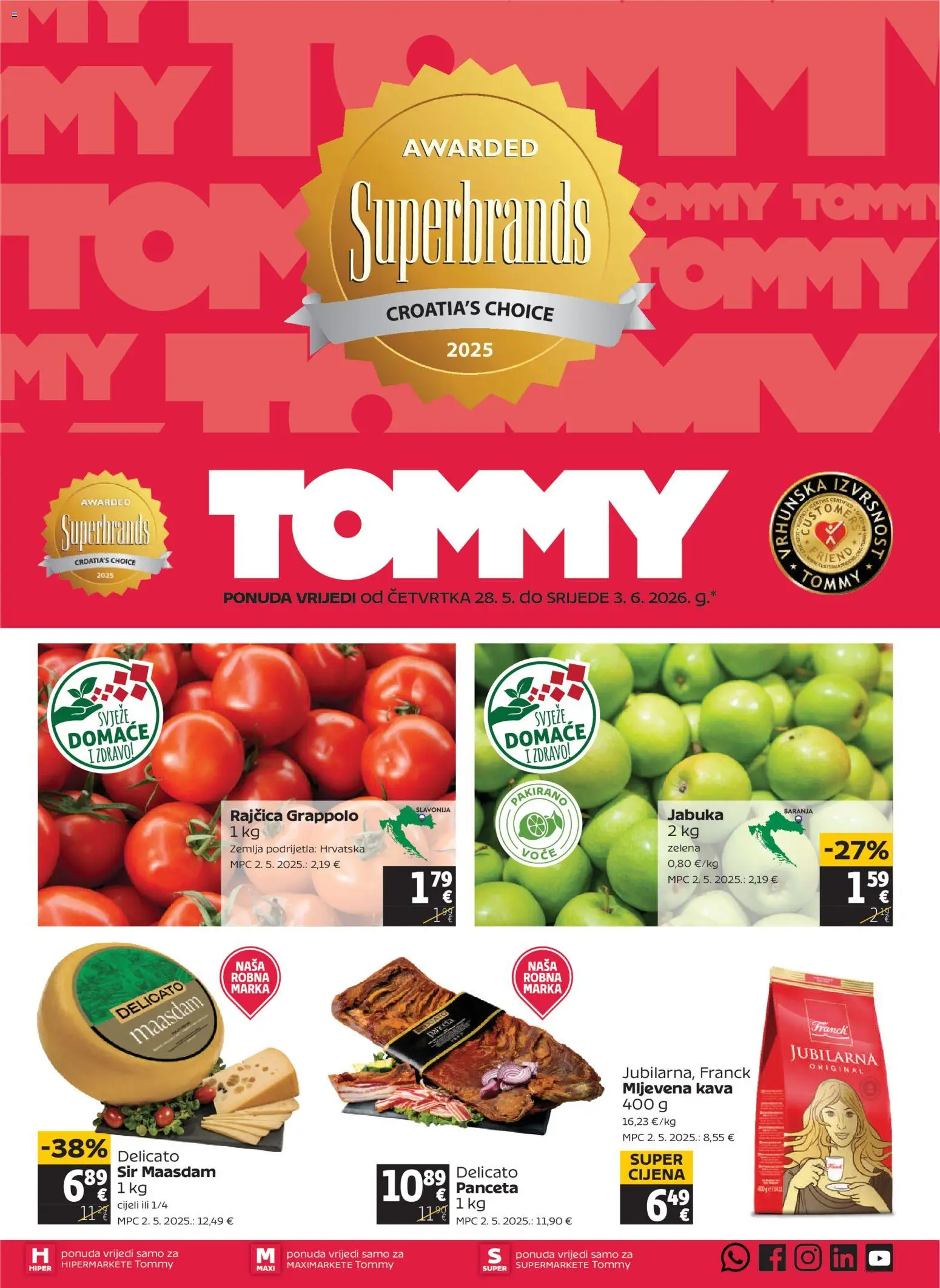 Pregled letka Tommy Katalog trgovine Tommy vrijedi od 28.05.2026