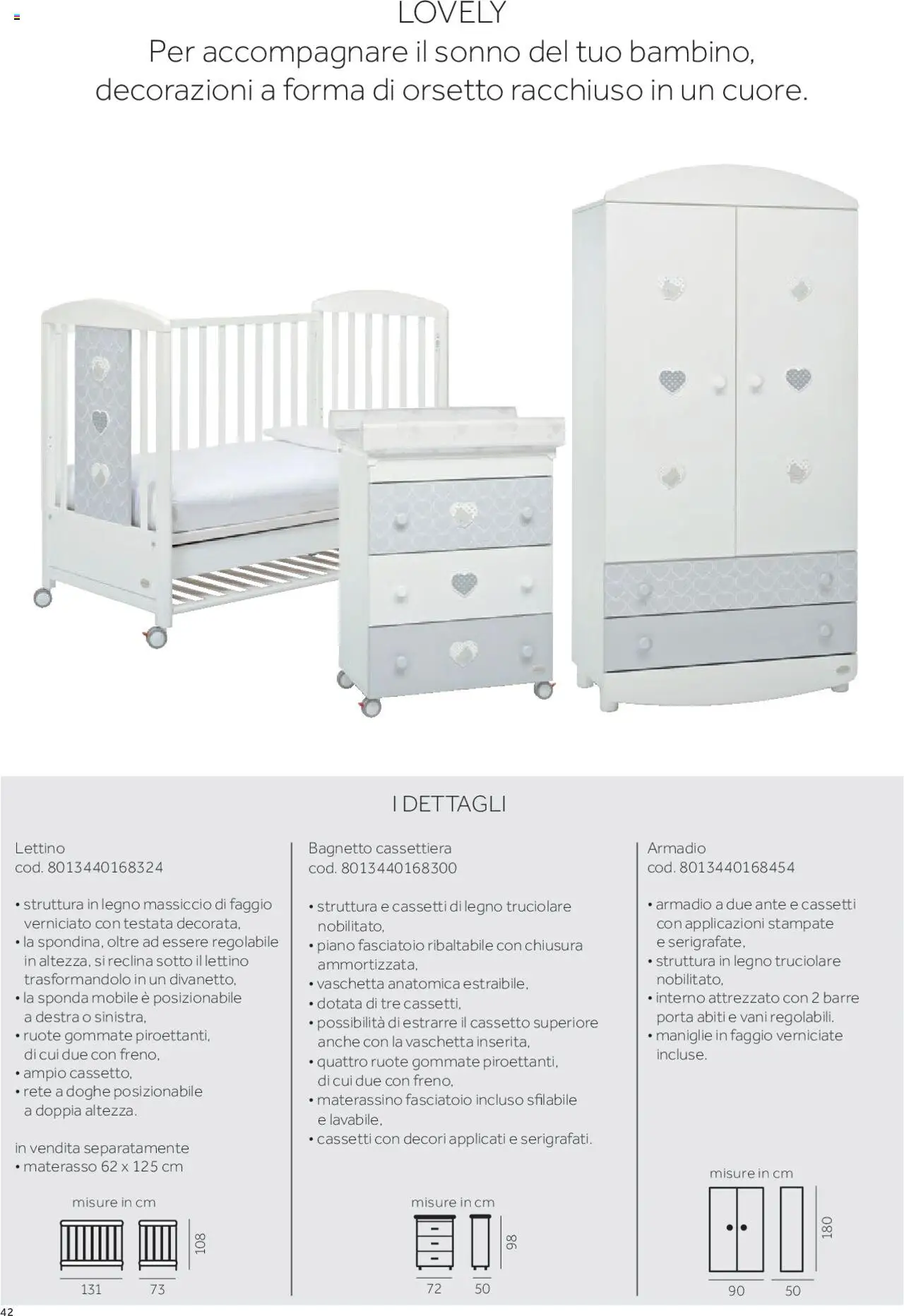 Anteprima dell'opuscolo Catalogo Camarette e Lettini dal negozio Prenatal valido da 01/01/2025 - Mobile, Armadio, Cassettiera, Materasso, Fasciatoio, Abiti, Lettino, Bagnetto