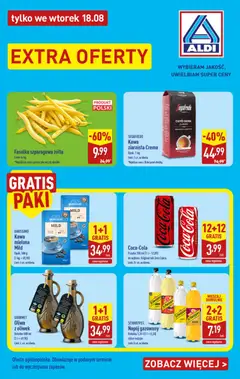 Pogląd gazetki "Aldi gazetka - Extra oferta" ze sklepu Aldi ważnej od 18.08.2026