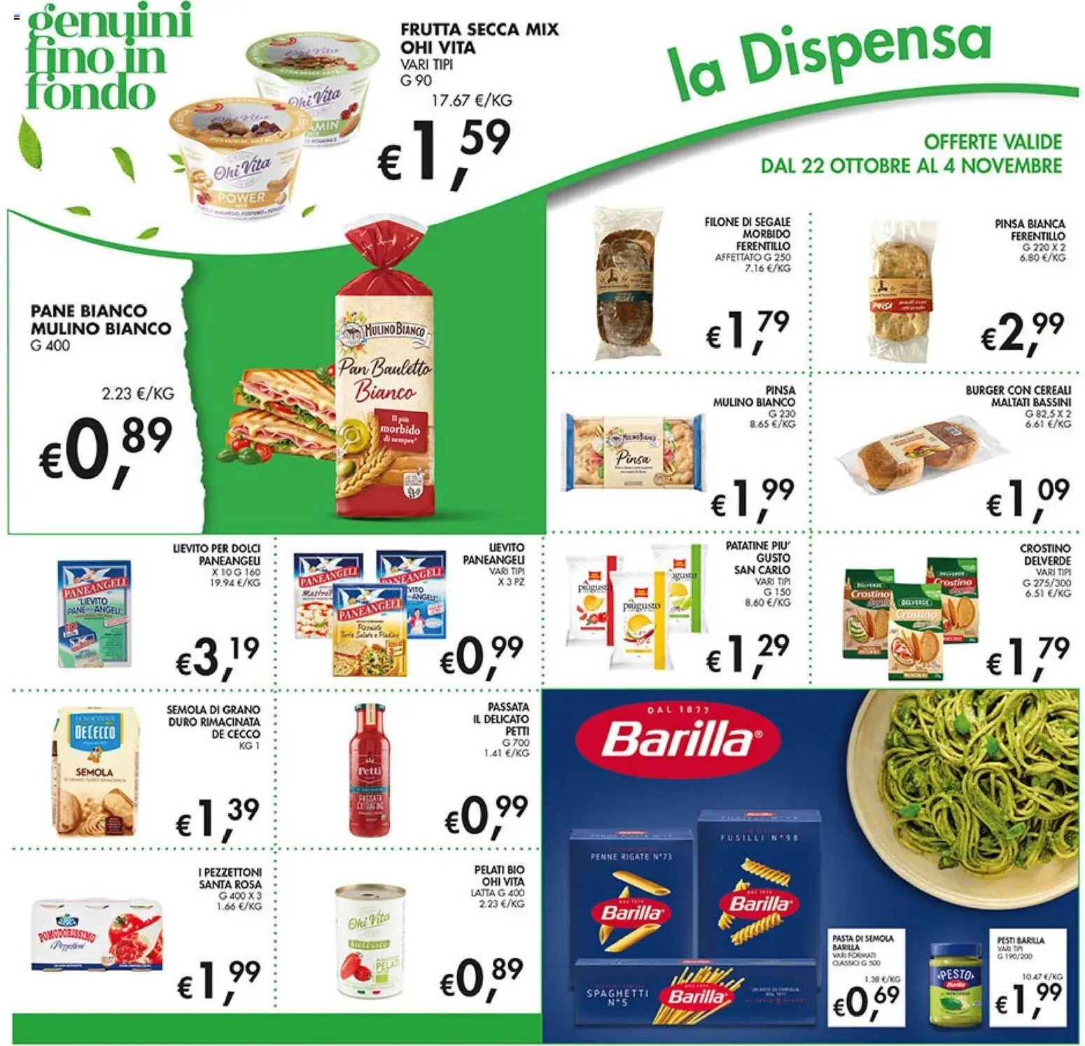 Anteprima dell'opuscolo Coal volantino dal negozio Coal valido da 22/10/2026 - Pasta, Pane, Dolci, Spaghetti, Barilla, Frutta secca, Lievito, Pasta di semola