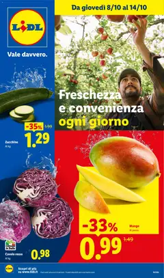 Anteprima dell'opuscolo Lidl volantino Fresca e conveniente dal negozio Lidl valido da 08/10/2026