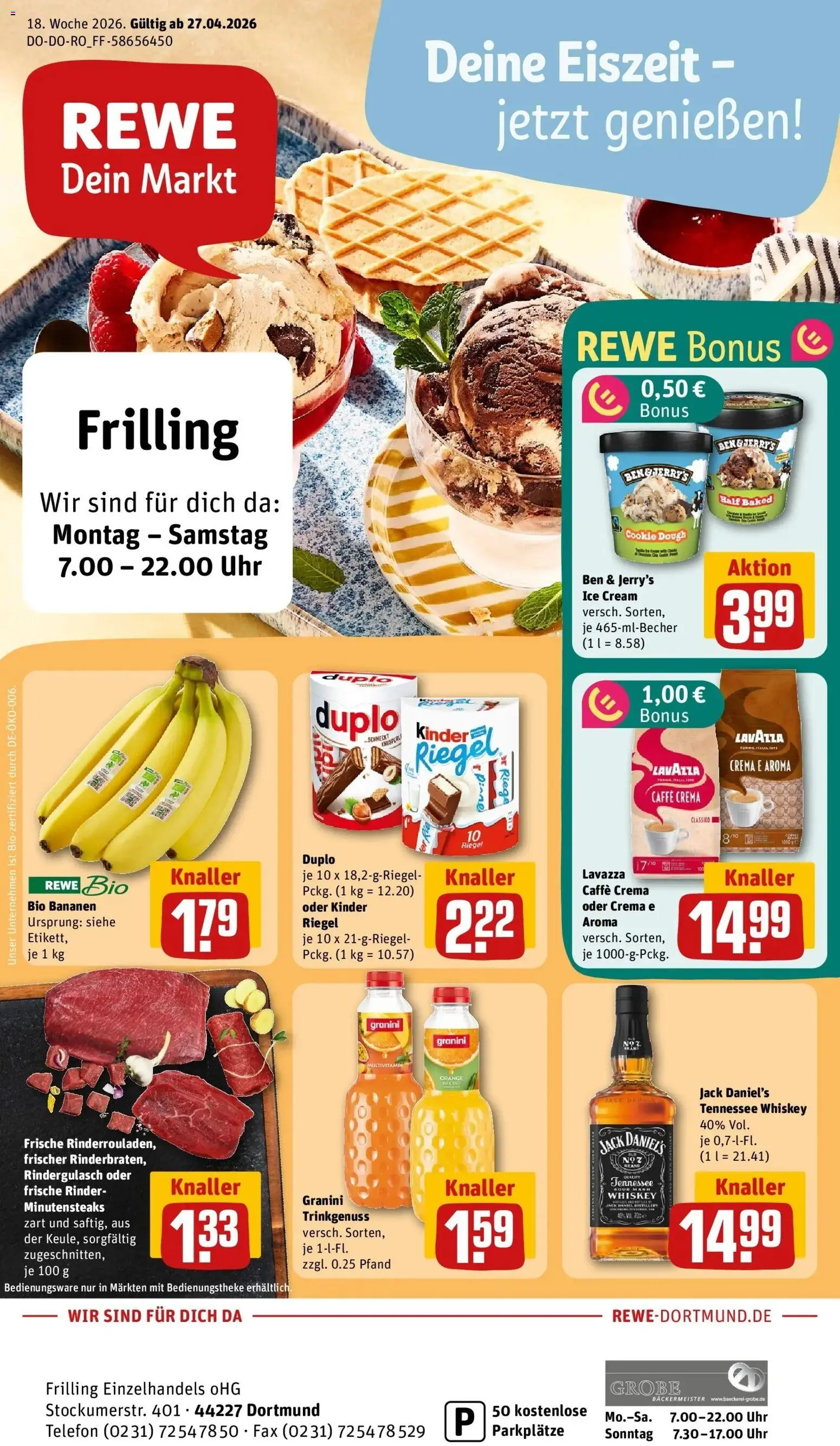 Vorschau von dem Prospekt des Geschäftes Rewe, gültig ab dem 27.04.2026