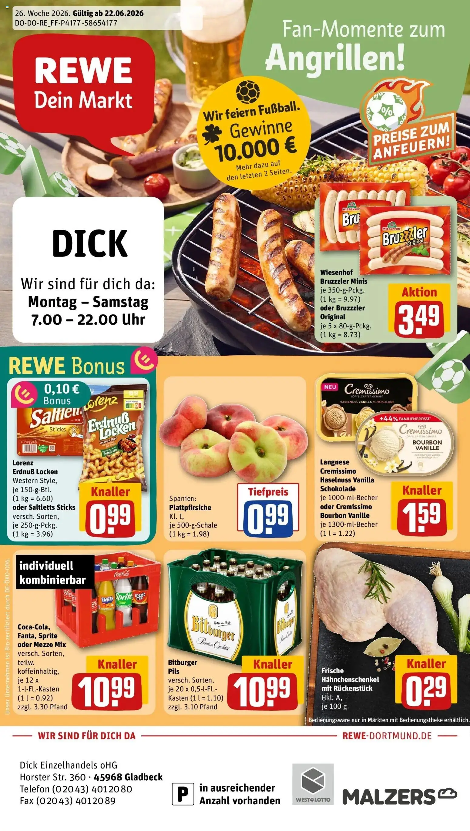 Vorschau von dem Prospekt des Geschäftes Rewe, gültig ab dem 21.06.2026