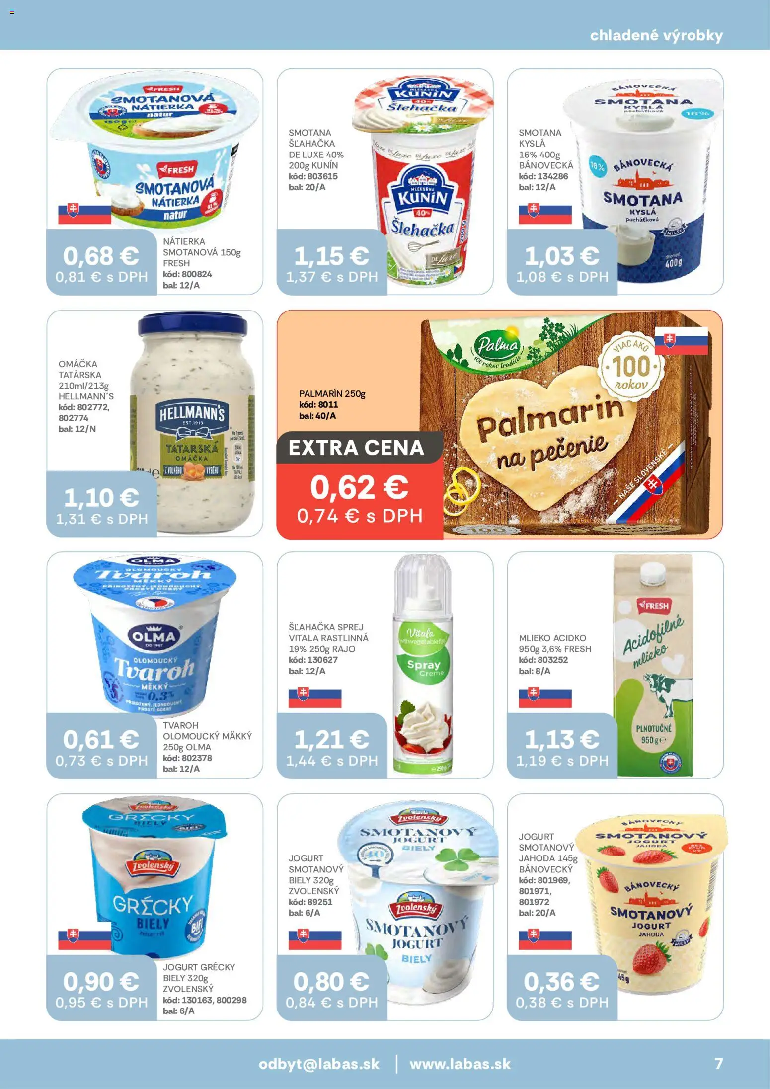 Náhľad Labaš letáku platného od 23.10.2026 - Tvaroh, Jogurt, Šľahačka, Omáčka, Acidko, Smotana, Nátierka, Palmarin