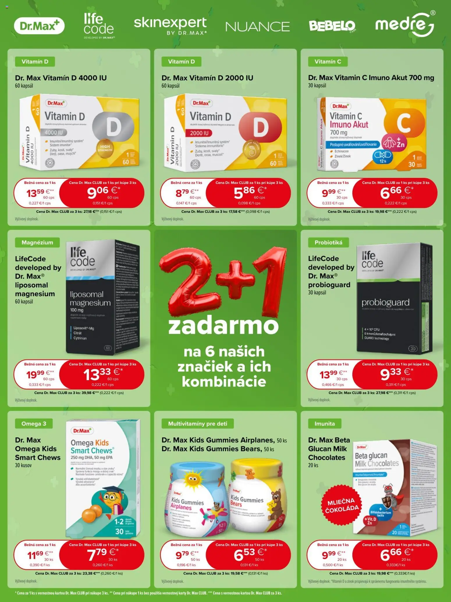 Náhľad Dr. Max letáku platného od 01.10.2026 - Čokoláda, Omega 3, Omega