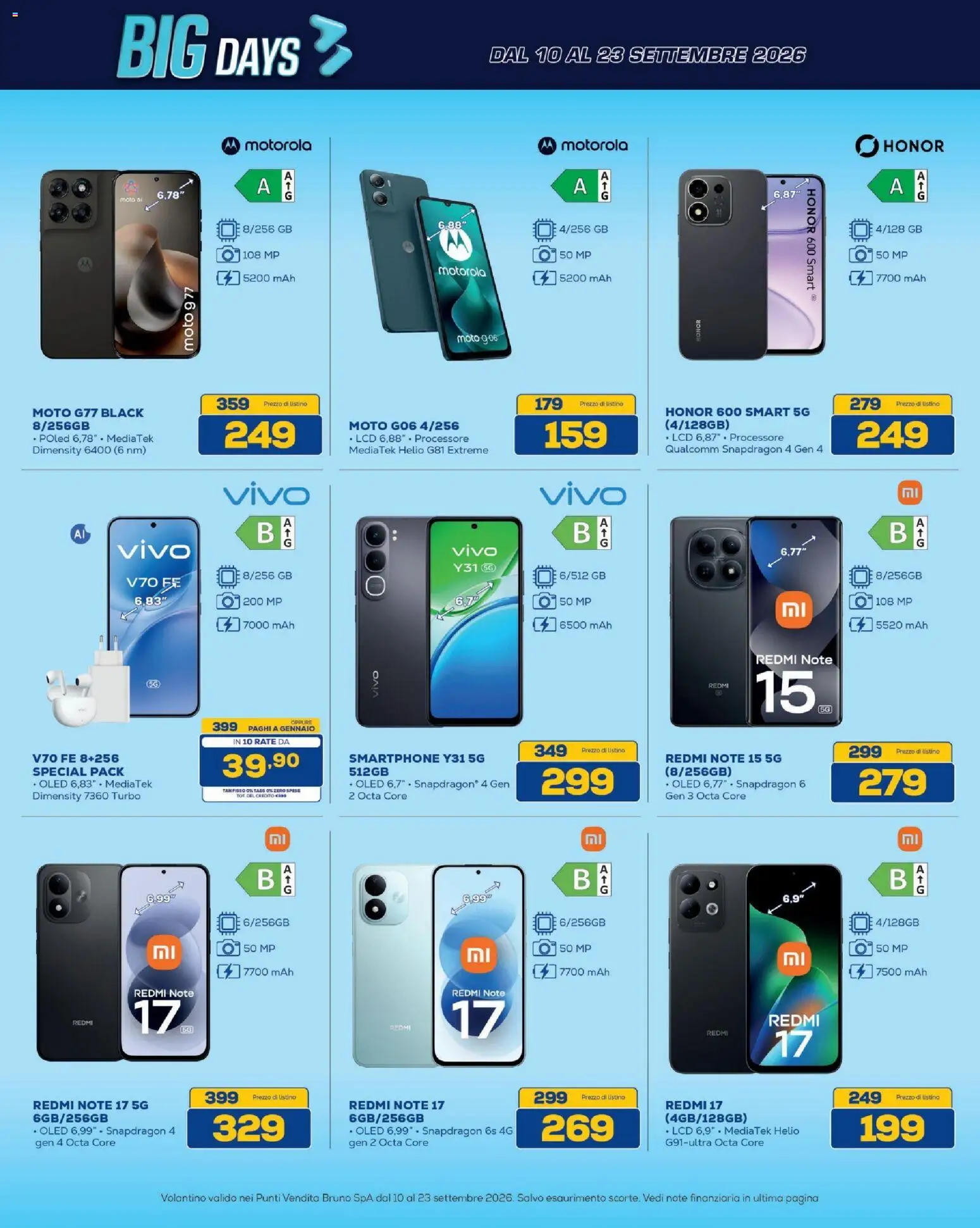Anteprima dell'opuscolo BRUNO volantino dal negozio BRUNO valido da 10/09/2026 - Smartphone