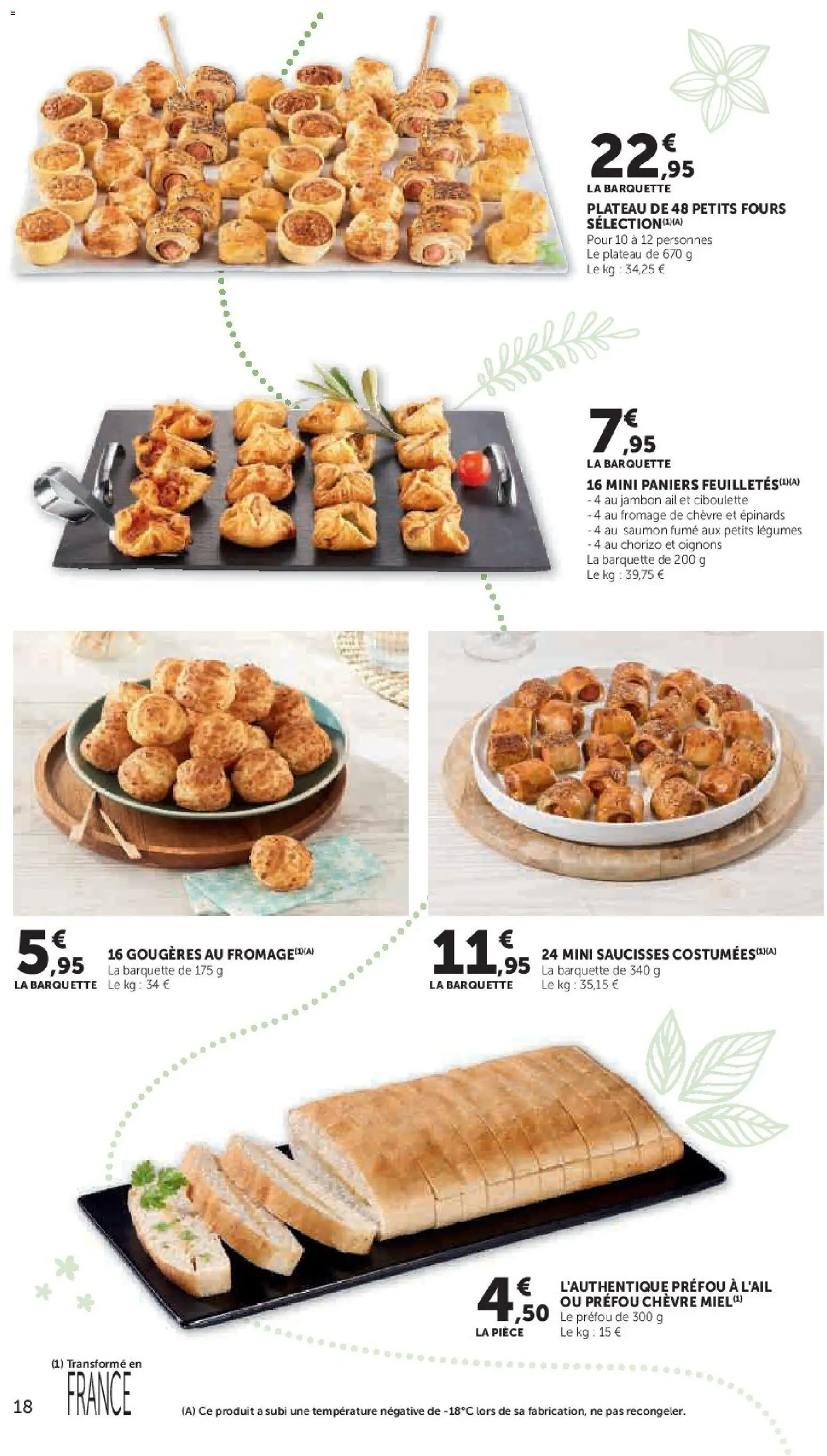 Prévisualisation de Super U - La carte Printemps Été du magasin Super U formulaire valide 03/03/2026 - Saumon, Jambon, Oignons, Épinards, Chorizo, Saucisses, Plateau, Fromage de chèvre
